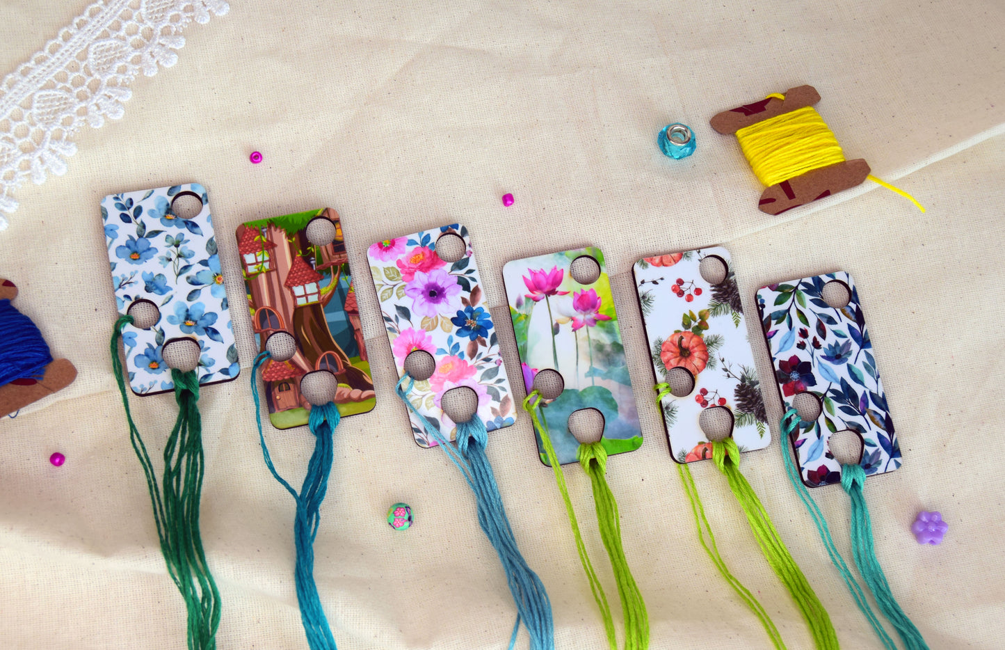 Floss drops 6 pcs - Floss Organizers for Cross Stitch