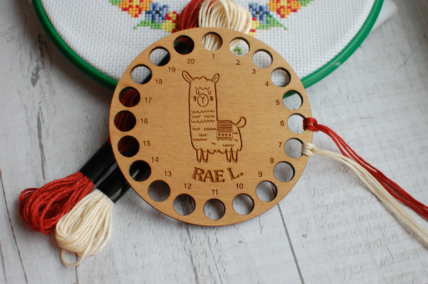 Cut from durable natural wood
Lightweight, smooth, and easy to use. Great for embroidery, cross stitch
Makes a thoughtful gift for stitchers, gift for mom, gift for her birthday and craft lovers
This personalized embroidery tool keeps your threads beautiful, tidy, and close at hand.
Perfect as an embroidery gift — or a lovely treat for yourself! Dariamakes brand