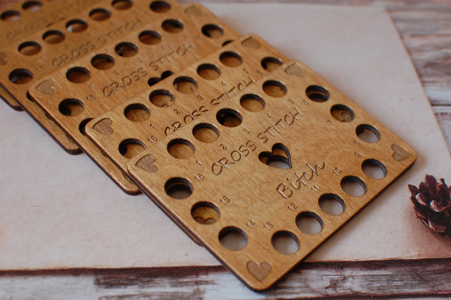 Floss organizer 1 pc 16 Colors reusable floss holder cross stitch swear words