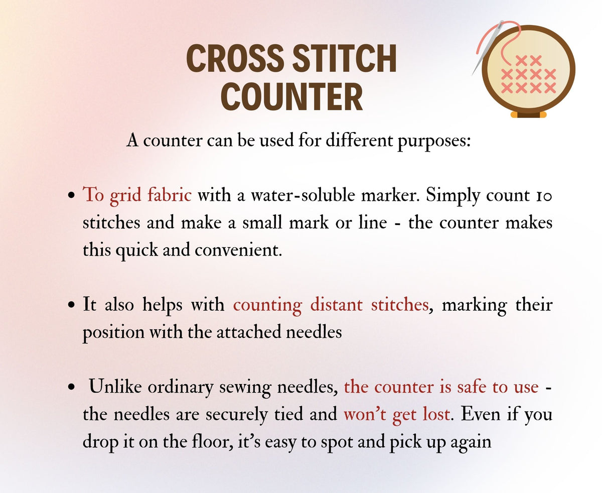 Cross stitch counters (thread pickers) 2 pcs Cats