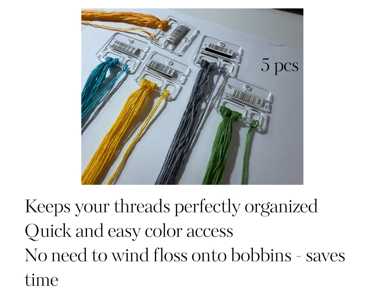 Floss drops clear acrylic cross stitch unbreakable