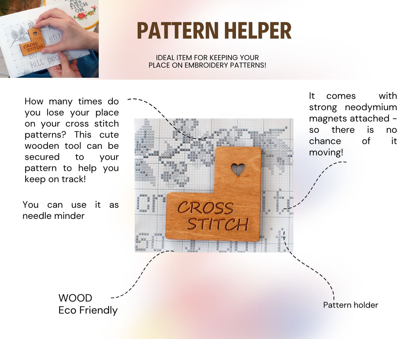 Cross stitch Pattern Helper 1 pc Daria Makes