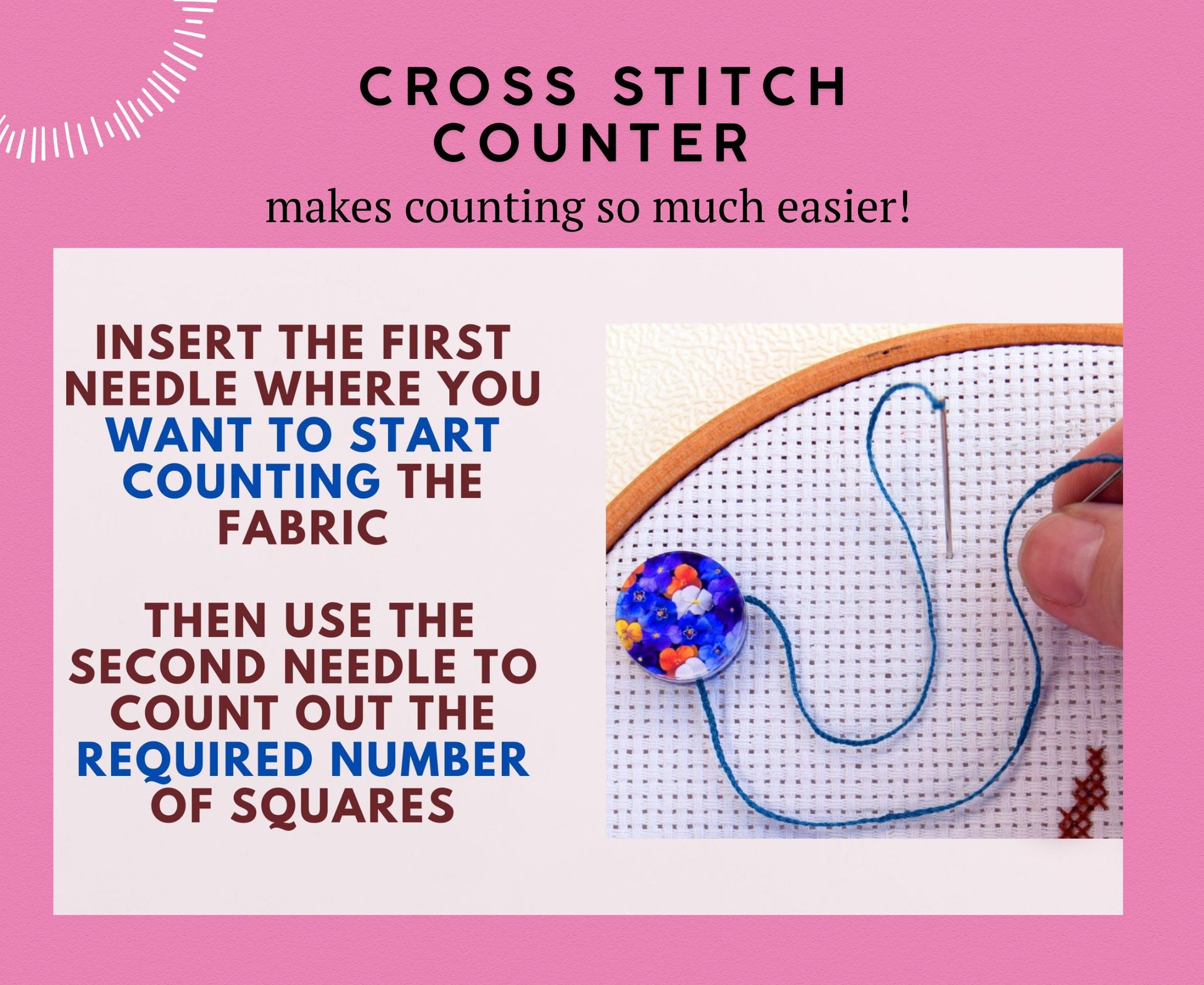 Parking bobbins cross stitch embroidery bobbins magnetic dariamakes thread hopper cross stitch pattern helper needle minder