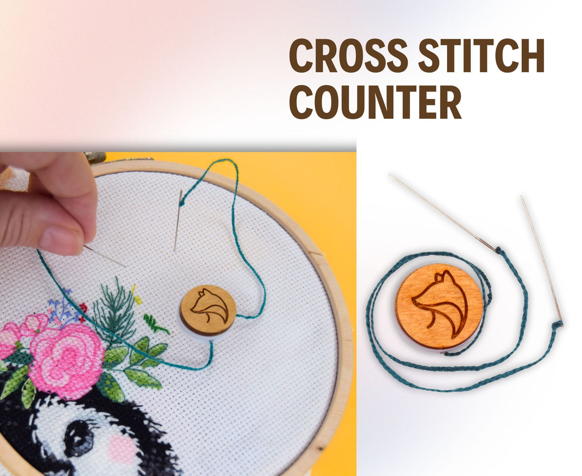 Cross stitch counters (thread pickers) 2 pcs Fox