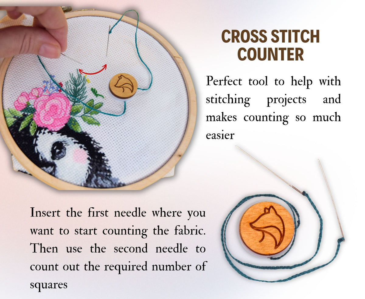 Cross stitch counters (thread pickers) 2 pcs Fox