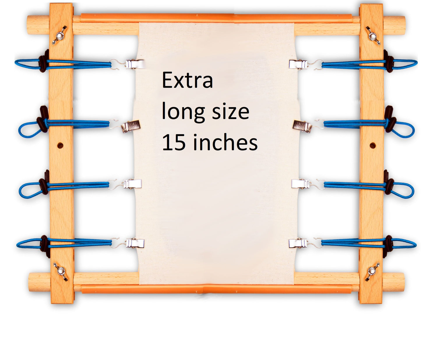 Extra long size 15 inches (38 сm) Tensioners for embroidery frames Set of 8 Side Tensioners