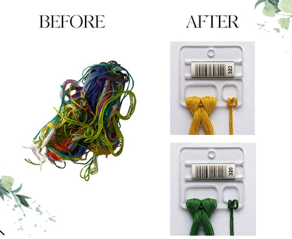 Floss drops clear acrylic cross stitch unbreakable