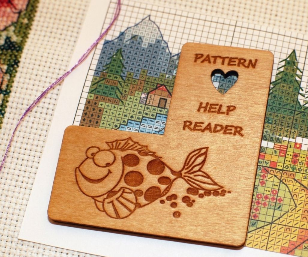 Cross stitch Pattern Helper Fish 1 pc Daria Makes
