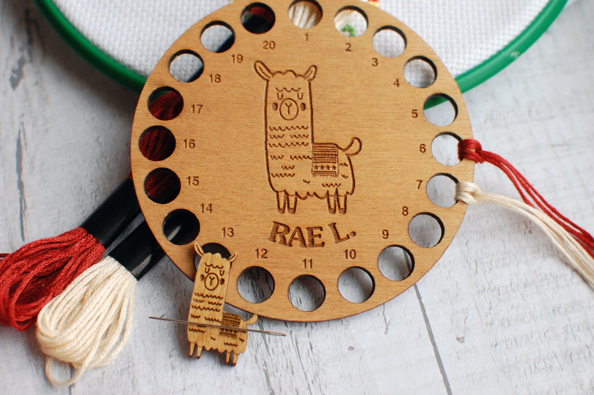 Cut from durable natural wood
Lightweight, smooth, and easy to use. Great for embroidery, cross stitch
Makes a thoughtful gift for stitchers, gift for mom, gift for her birthday and craft lovers
This personalized embroidery tool keeps your threads beautiful, tidy, and close at hand.
Perfect as an embroidery gift — or a lovely treat for yourself!