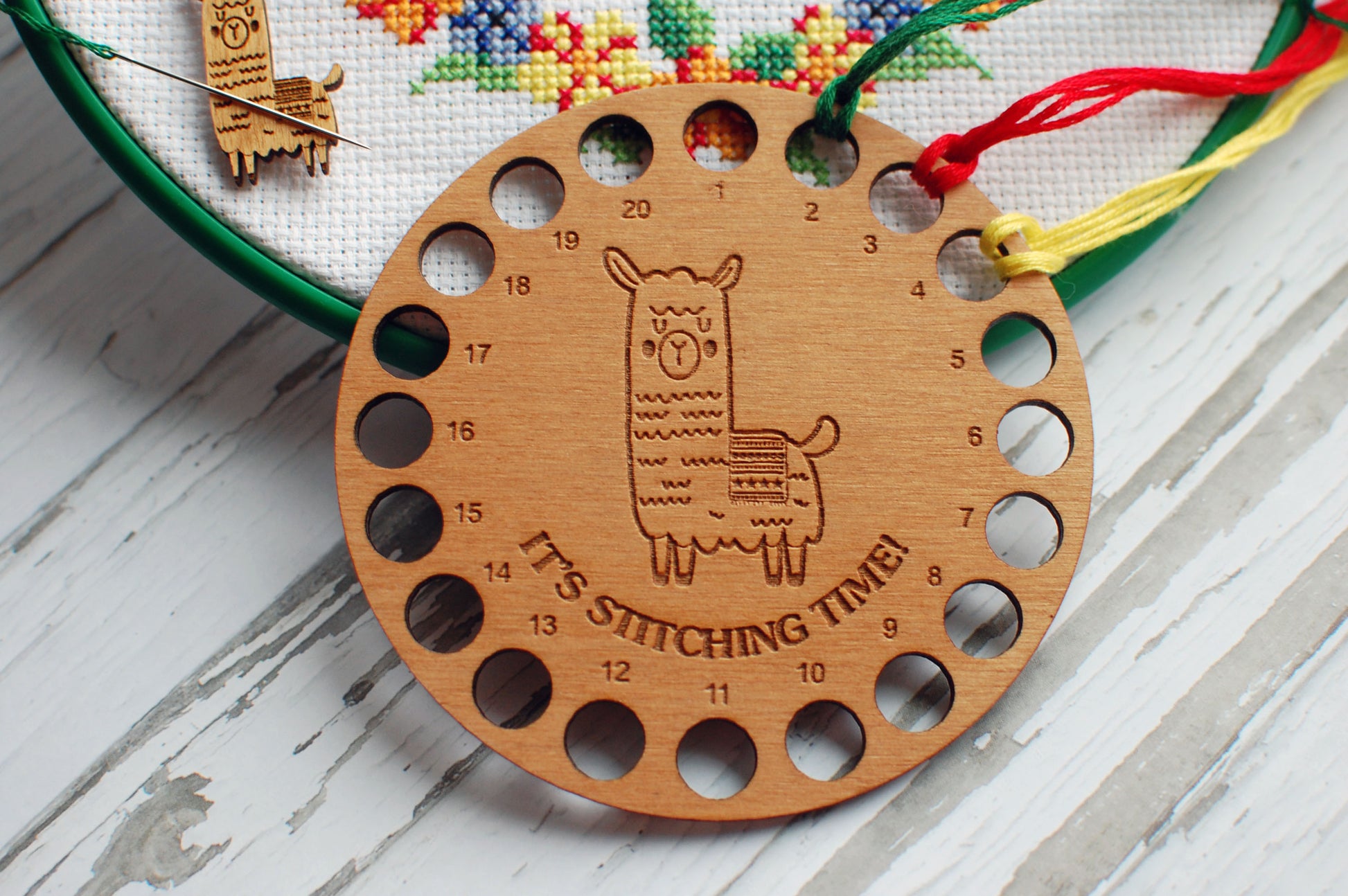 Cut from durable natural wood
Lightweight, smooth, and easy to use. Great for embroidery, cross stitch
Makes a thoughtful gift for stitchers, gift for mom, gift for her birthday and craft lovers
This personalized embroidery tool keeps your threads beautiful, tidy, and close at hand.
Perfect as an embroidery gift — or a lovely treat for yourself! Dariamakes brand