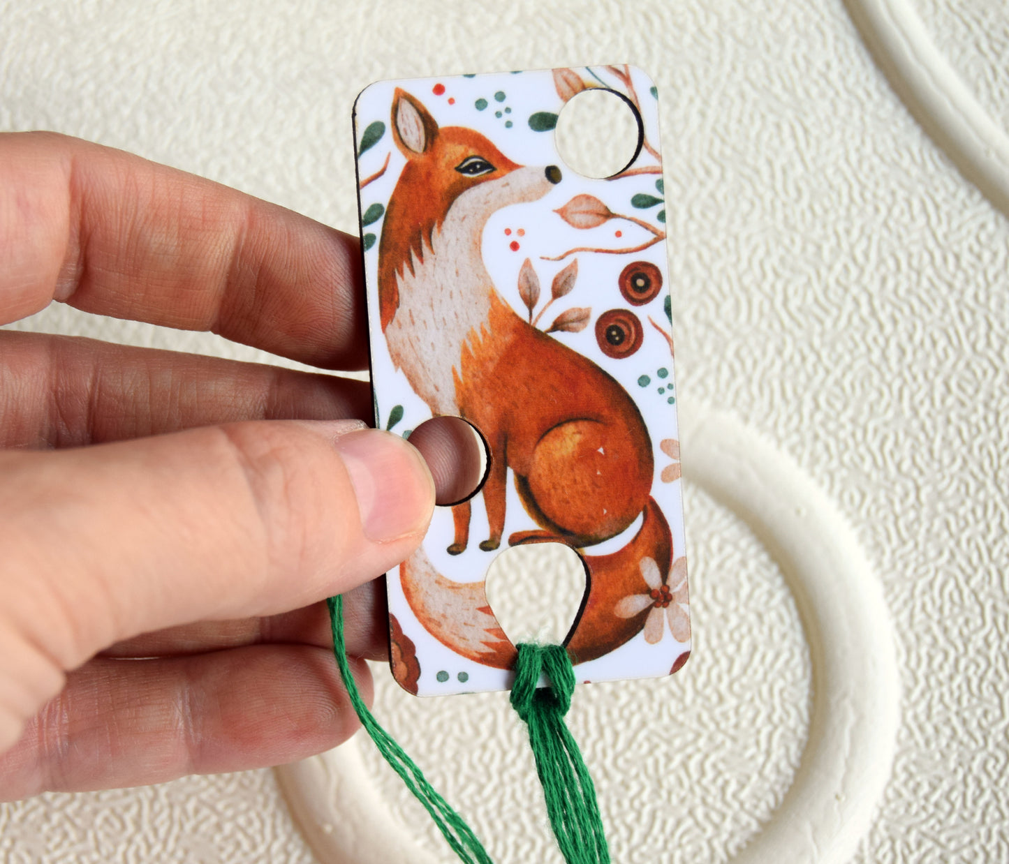 1 pc wooden Floss drop for cross stitch