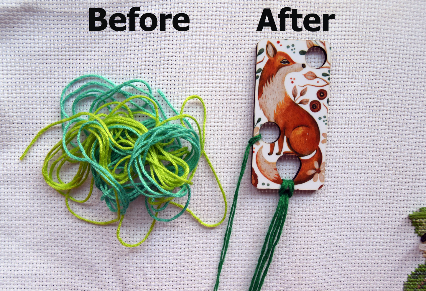 1 pc wooden Floss drop for cross stitch