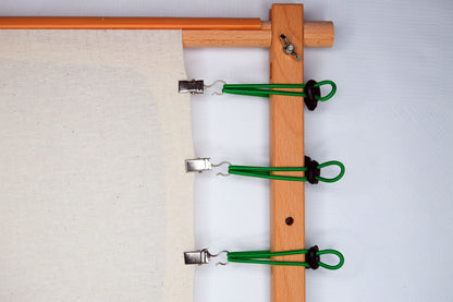 Side Tensioners for embroidery frames Set of 8 - cross stitch scroll rod tightening canvas - Green