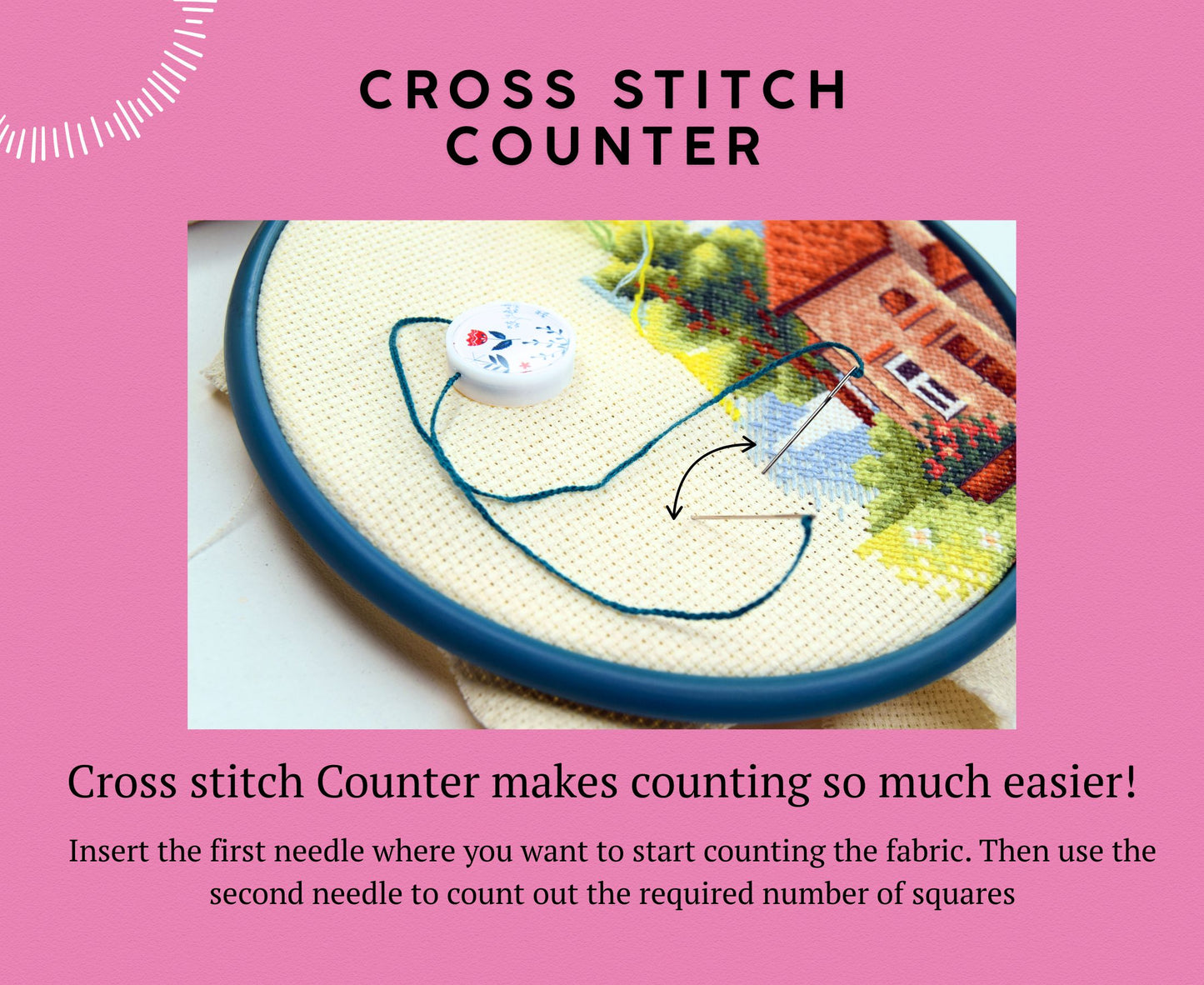 Foxes Accessory set 4 game changers for cross stitch: Pattern marker window - Parking bobbins - Thread hopper Dariamakes