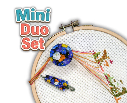 Parking bobbin&nbsp;- Parked floss can then be wrapped neatly into the parking magnetic bobbin and out of the way!&nbsp;It is very useful on the embroidery frame to hold the threadsEach item is created with attention to detail and a cute kitten design that adds personality to your embroidery workspace