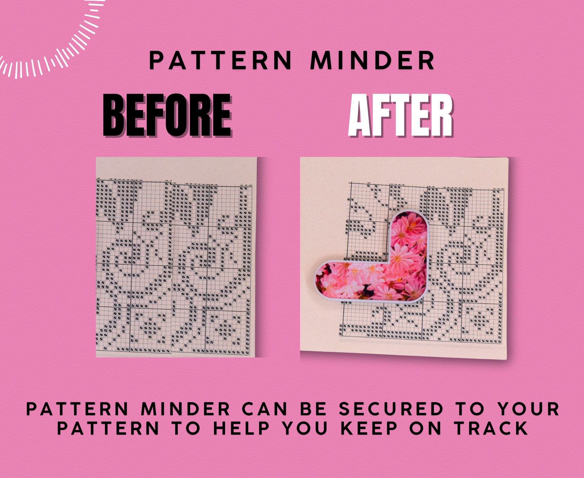 Pattern marker window and Parking bobbin Accessories for cross stitch by Dariamakes