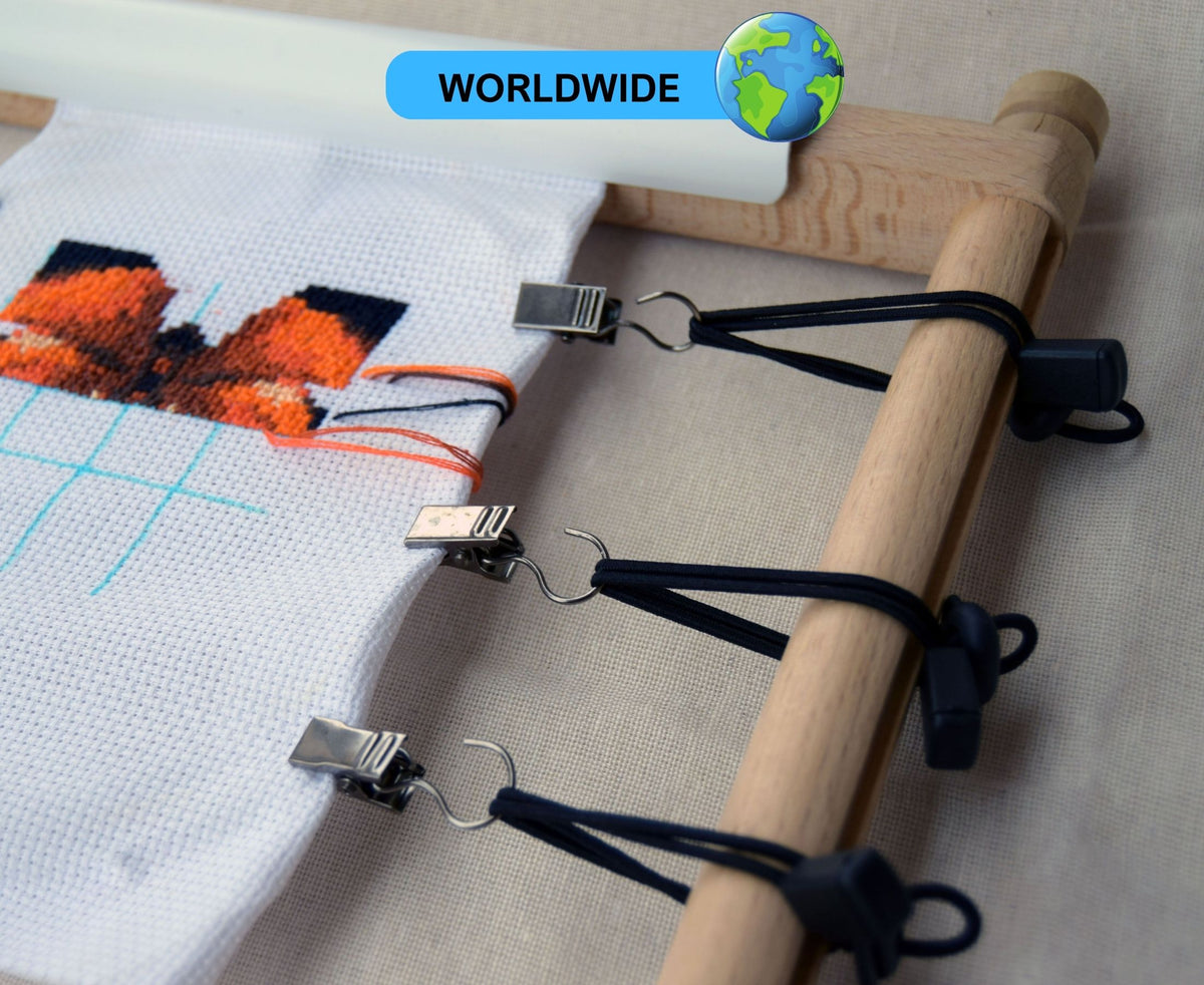 Adjustable Cross Stitch Side Clips For Scroll Rods YIJU Cross Stitch ...