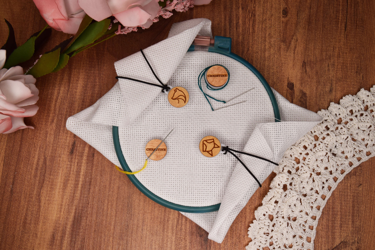 Keepers for cross stitch fabric