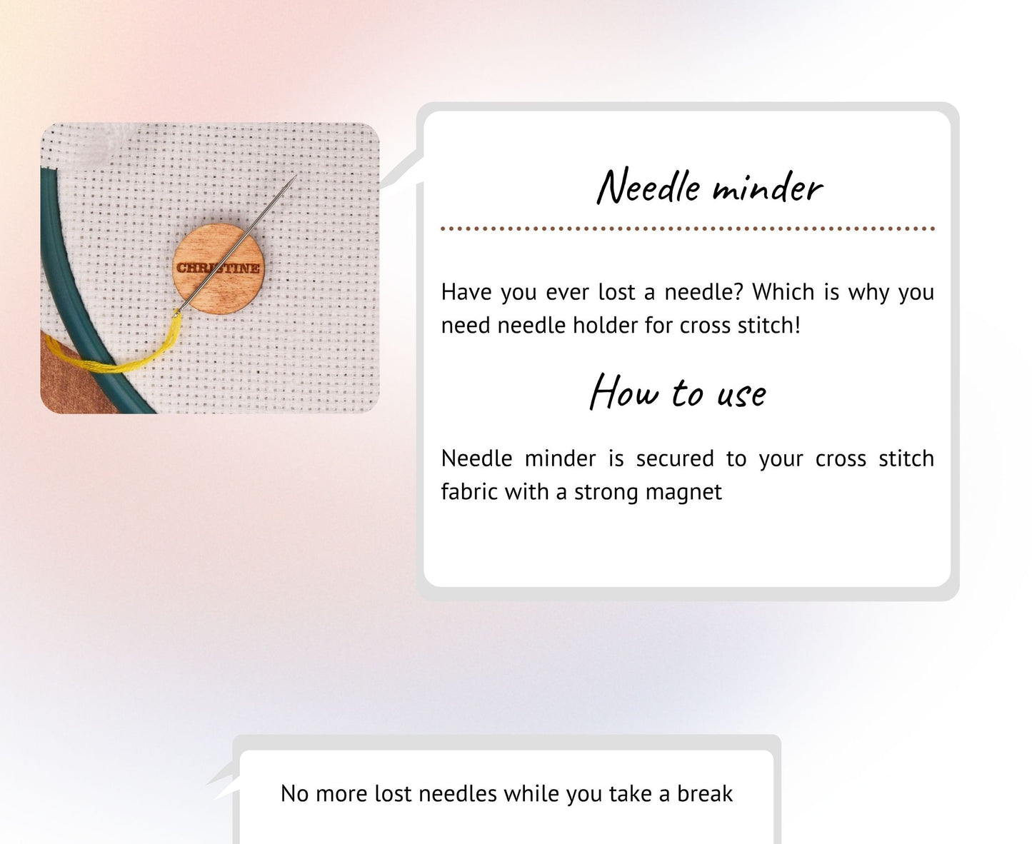 Needle minder magnetic