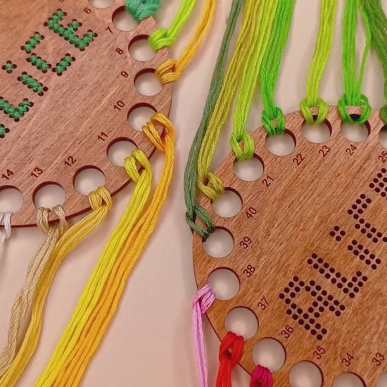 Organizador de hilo para punto de cruz