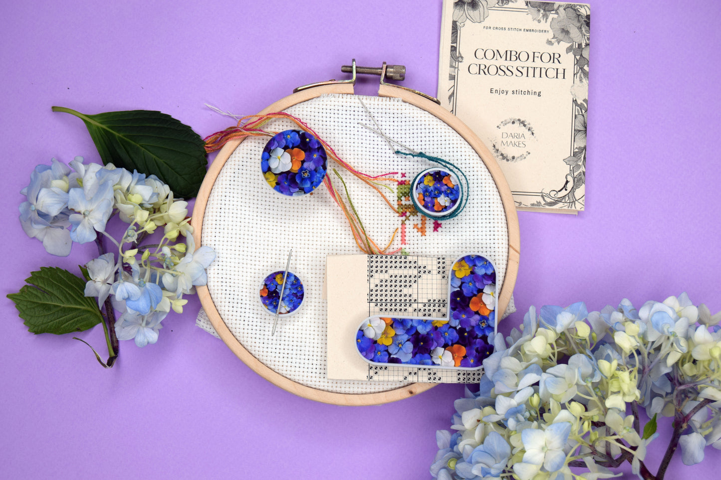 Parking bobbins cross stitch embroidery bobbins magnetic dariamakes thread hopper cross stitch pattern helper needle minder